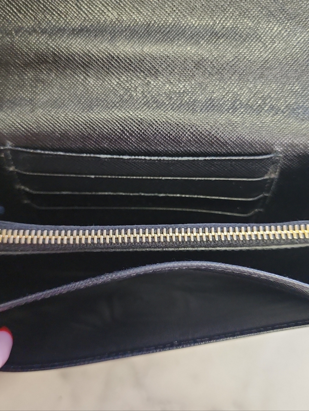 Authentic Black Saffiano Leather Prada Bifold Wristlet Wallet - Picture 6 of 9